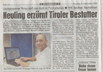 Zeitungsbericht in der Kronenzeitung über die Bestattung Unschwarz